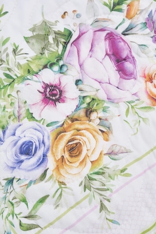 Örtüm Duru Çift Kişilik Kapitone Yatak Örtüsü Takımı - Ekru - Yeş