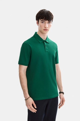 Backandbond Yeşil Regular Fit Örme Polo Yaka Tişört