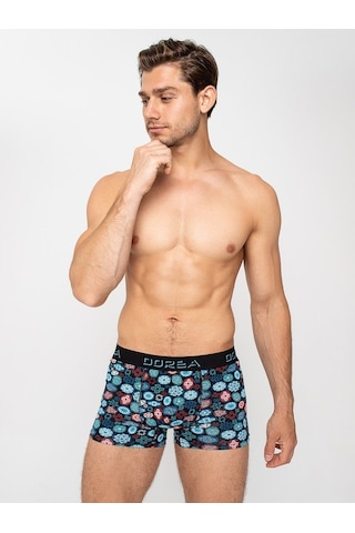 Dorea 2 Adet Erkek Desenli Boxer (445773089) Siyah
