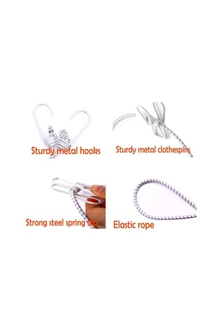 Sones 12 Klipsli Açık Hava Seyahat İçin Geri Çekilebilir Rüzgar Geçirmez Çamaşır İpi Pembe Pembe