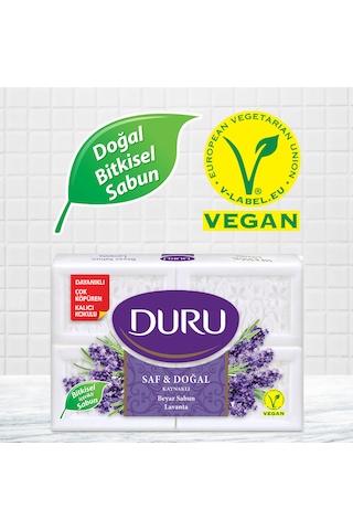 Duru Saf & Doğal Lavanta Beyaz Kalıp Sabun 4 x 600 G