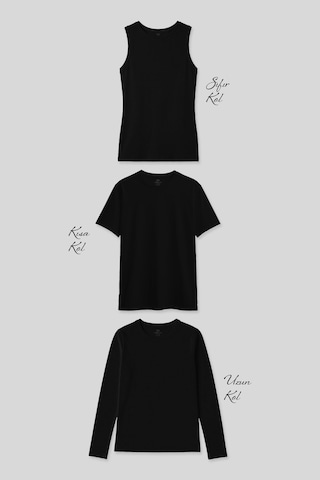 Tommylife Basic O Yaka 3 Lü Paket Siyah Kadın T-shirt