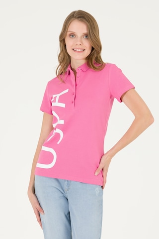 U.s. Polo Assn. Kadın Pembe Tişört 50262939-vr041 Pembe