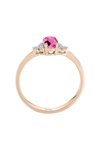 Sirius Pırlanta Ve Oval Pembe Turmalin Taşlı Yüzük 0817R0255