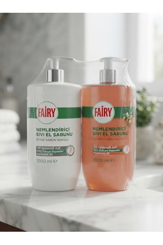 Fairy Sıvı El Sabunu Bodrum Mandalinası&beyaz Sabun 2x1000 Ml