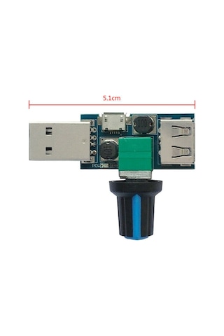 Koodmax-Dc 5V-12V 5W Usb - Micro Usb Fan Hız Kontrol Modülü