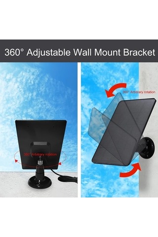 Trendooze Gaojunshop01 360 Montajlı Güneş Paneli Kamera Kapı Zili Şarj İstasyonu