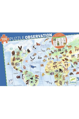 Djeco Klasik Puzzle 100 Parça/ World's Animals