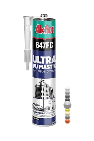 Akfix 647FC PU Mastik 280Ml Gri Gri