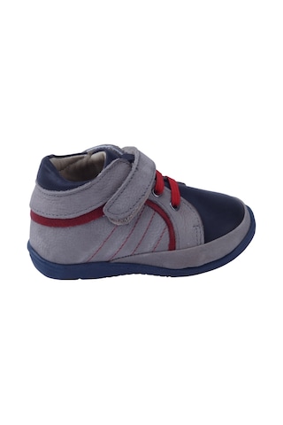 Angelokids Perlina 00101 Deri Ortopedik Destekli Ilk Adım Ayakkabısı 19-21 (415377115) Gri - Lacivert