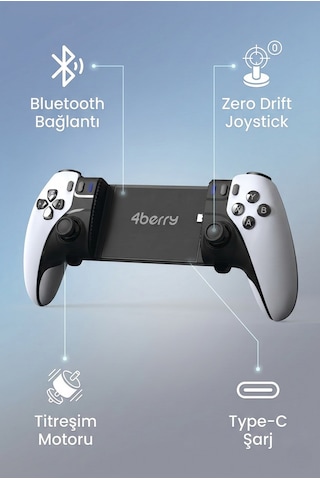 S5 Mobil Oyun Kolu & Gamepad Dönüştürücü Android Apple Uyumlu iOs Pc Type c Bağlantı Titreşimli