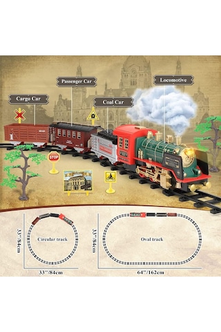 Mini Tudou Uzaktan Kumandalı Buharlı Tren Oyuncağı, Işık, Ses Ve Buhar Efektli Elektrikli Tren Taşıtlar & Kumandalı Araçlar