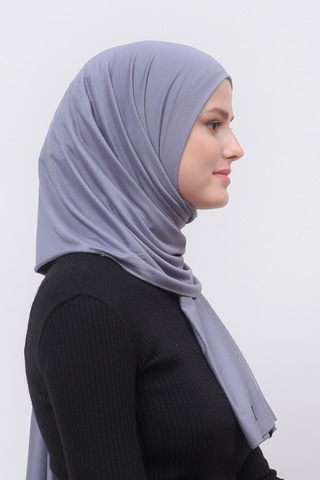 Altobeh Tesettür Kadın Düz Renk Penye Şal Hijab - Gri