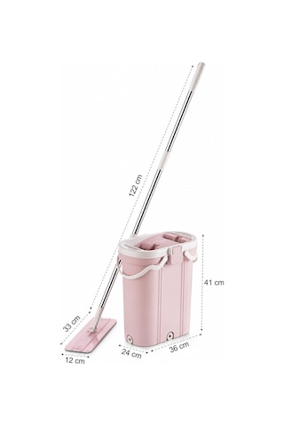 Kovalı Mikrofiber Mop Temizlik Seti + Hediye 4'lü Yedek Mikrofiber Bez Vp-500-611