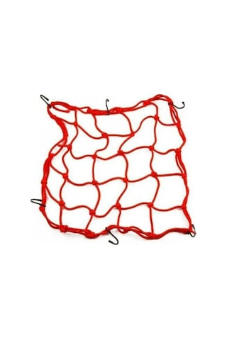 Motosiklet Bagaj Filesi Ahtapot 16 Gözlü Motor Kask Bağlama Eşya Taşıma Filesi Kırmızı Çok Renkli