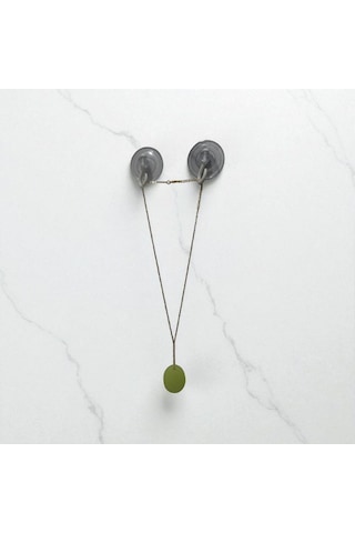 Karanlıkta Parlayan Fosforlu Oval Kolye Gold Renk Metal Zincirli