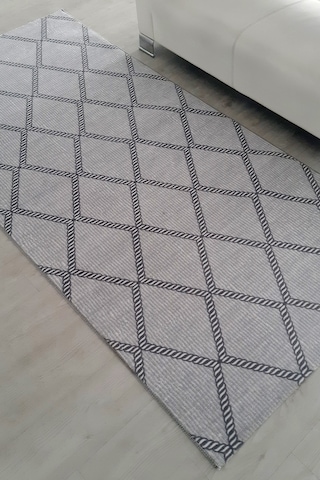 Lüle Halı Kaymaz Taban Yıkanabilir Yolluk Halı Lbny1008gri