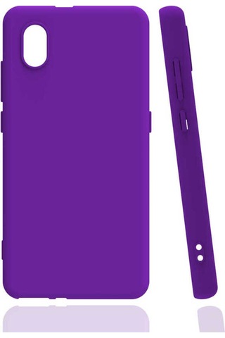 Tcl L7 Kılıf Zore Biye Silikon Mor
