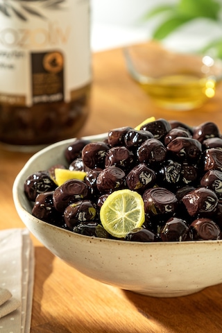 Kozoliv Doğal Gemlik Çeşidi Yağlı Siyah Zeytin Cam 400 G