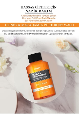 Kundal Honey & Macadamia Baby Powder Yoğun Nemlendirici Vücut Yıkama Jeli 100 ML