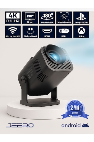 Jeero Oyunlu Projeksiyon Cihazı Android 2 Kollu -20.000 Oyun -türkçe Menü 320mını
