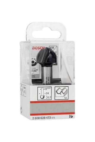 Bosch Standard Seri Ahşap İçin Çift Oluklu, Sert Metal Dalma Yarımay Freze 12*24*57*12 mm-2608628473