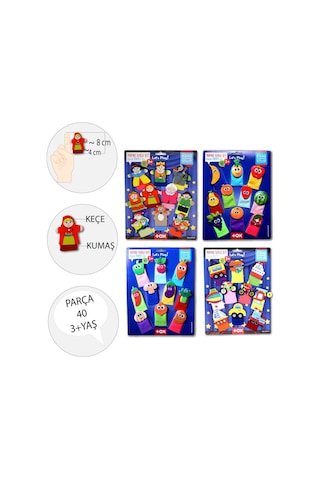 4 Set - 40 Parça Tox Masal Kahramanları. Meyveler. Sebzeler ve Ta