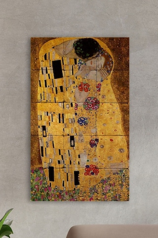 Doğal Taş Tablo - Gustav Klimt Eseri- Duvar Dekoru 30x50cm