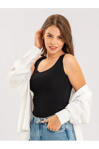 Clever Wear Ceket Altı İçin Dikişsiz Atlet 150417275 Siyah