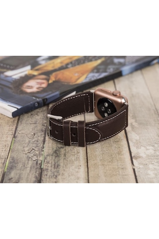 Bouletta Apple Watch Uyumlu Deri Kordon 42-44-45mm Nm4-as3 Kahve