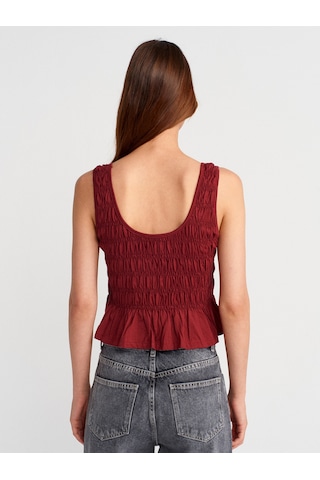 Dilvin 21083 Gipeli Kolsuz Top-açık Bordo Açık Bordo
