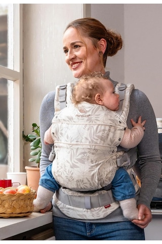 Manduca First Ergonomik Bebek Taşıyıcı 3 Taşıma Pozisyonu, Ayarlanabilir ve Konforlu Portbebe Vanilla Tek Ebat