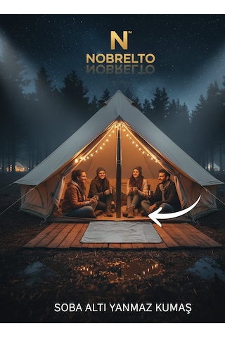 Nobrelto Yanmaz Isı Yalıtım Kumaşı - 70x100 Cm Soba Altı Koruyucu