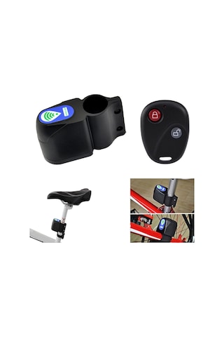 Bisiklet Alarm Uzaktan Kumandalı Bisiklet Alarmı Siyah