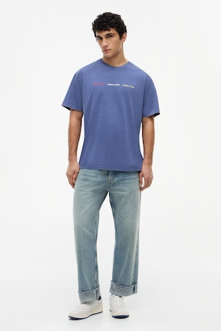 Tommy Hilfiger Tjm Reg Tj Repeat Ss Tee Erkek Mavi T-shirt - Dm0dm23180