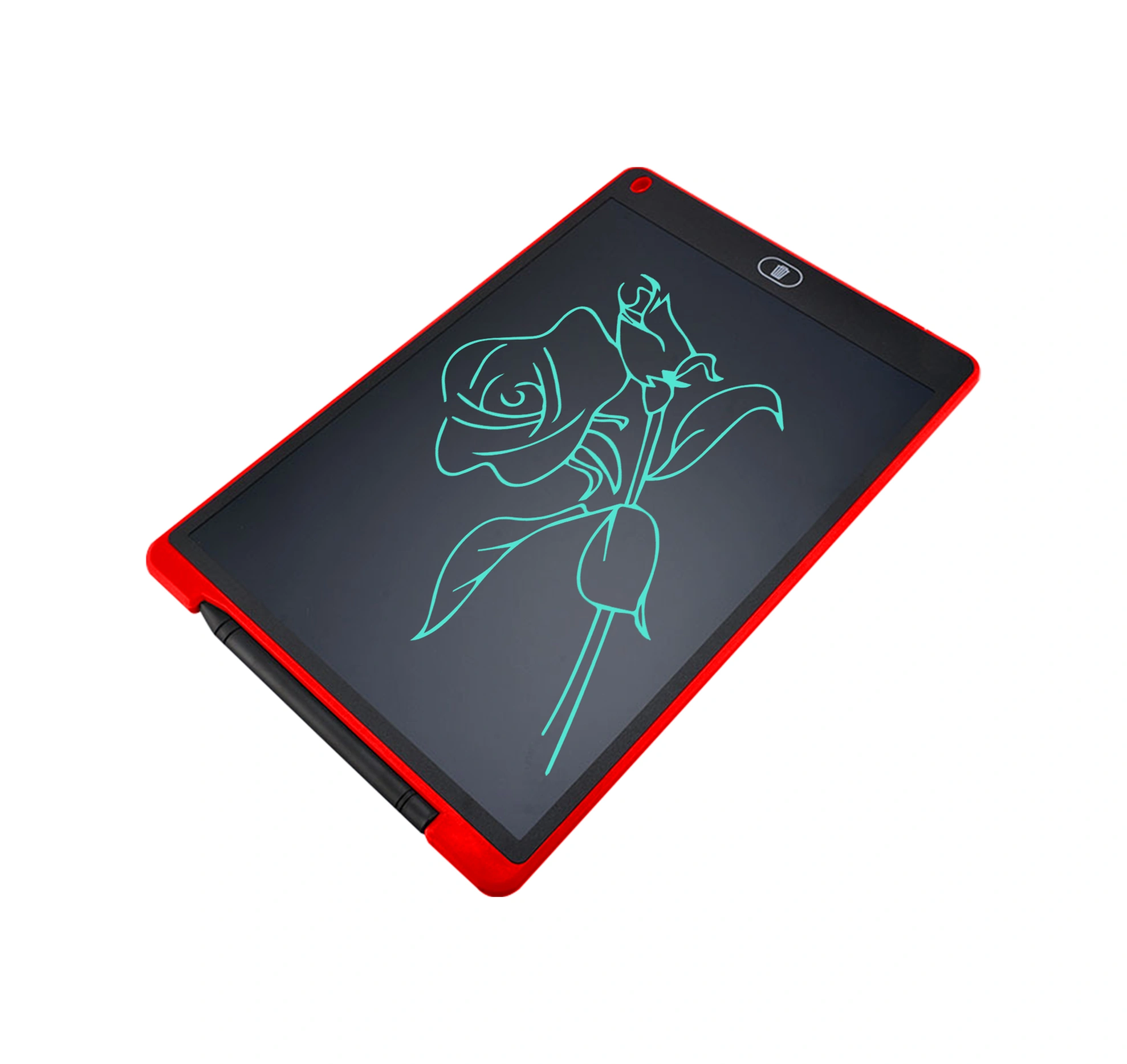 Neevoyu 12 İnç Lcd Çizim Tahtası Çocuklar İçin, Tek Renkli Ekran, Tek Tuşla Silme Ve Kilitleme Fonksiyonu, Kırmızı Dahili Düğme Pil Kırmızı