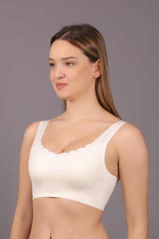Cotonhause Kadın Lazer Kesim İnce Süngerli Ekru Crop Sütyen C3t3n6o130 001