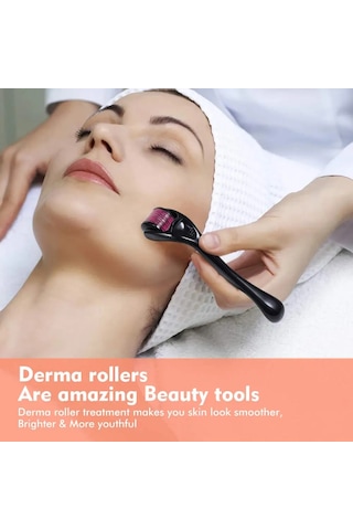 Siyah 0,5 Mm Stili Yüz İçin Derma Roller İğne Enstrümanı 540 İğne Siyah