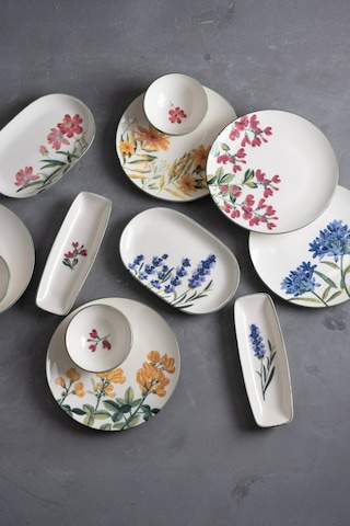 Tabak Evi Porselen New Flower Garden Kahvaltı Takımı 6 Kişilik 14 Parça Tvl14kahprs1109 Çok Renkli