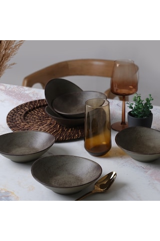 Keramika Mat Toprak Stella Kase 18 Cm 6 Adet 20572