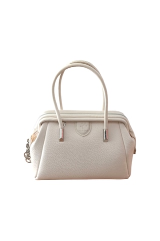 Nas 1420 Kadın El Çantası Bej Siyah