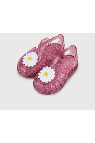 Igor Tobby Gloss Flor Çocuk Sandalet - Simli Fuşya