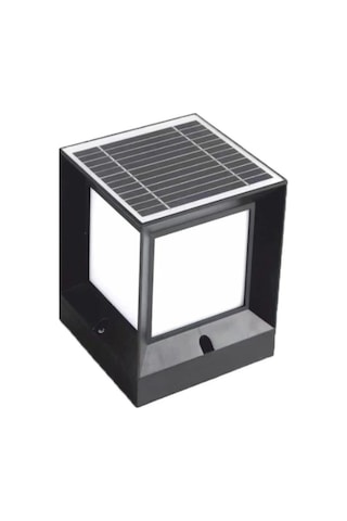 Helios Opto 30w Solar Set Üstü Küp Aplik 3 Işık Rengi Uzaktan Kumandalı Dış Mekan Gece Yanar Hs4008