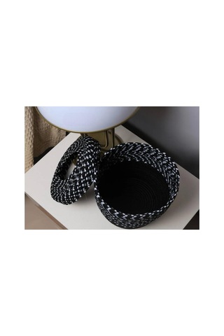 Jüt, Hasır, Çöp Kovası, Mutfak Çöp Kovası, Banyo Çöp Kovası, Doğal, Natürel, Jüt Kova, Modern Kova Siyah Siyah