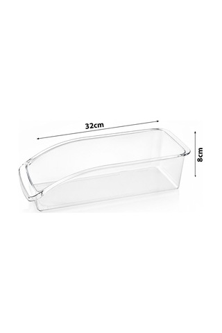 Urve Ur-3581 Şeffaf Mika Modüler Çok Amaçlı Organizer 32x8 Cm- 24'li Paket