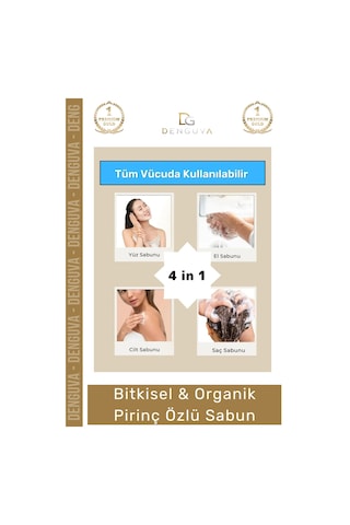 %100 Doğal Güzel Kokulu El Yüz Saç Vücut Cilt Orijinal Bitkisel Pirinç Özlü Sabunu 120g - 1 Adet Karışık