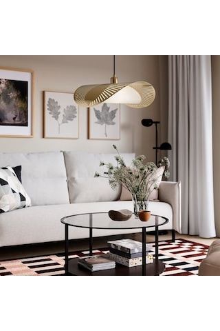 Ikea Kvällsdopp Sarkıt Lamba Abajur Başlığı, Pirinç Rengi, 52 Cm Çok Renkli