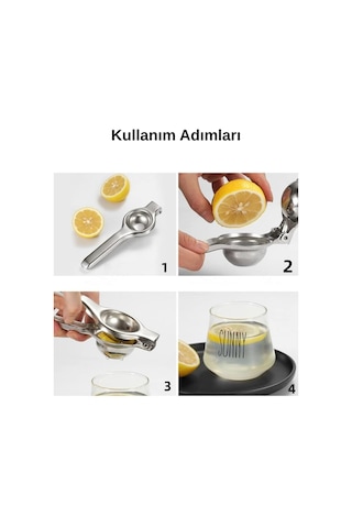 Paslanmaz Çelik Limon Sıkacağı Büyük Boy Metal Narenciye Presi Limon & Portakal Sıkacağı Paslanm Diğer