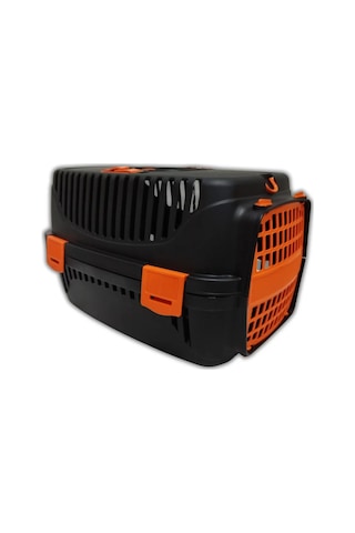 Pribor Kedi Köpek Evcil Hayvan Taşıma Çantası Box Orta Boy Çok Fonksiyonlu Siyah-turuncu