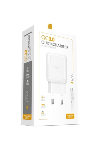 Qct30 Tüm Type-C Girişli Telefonlara Uyumlu 18W Hızlı Şarj